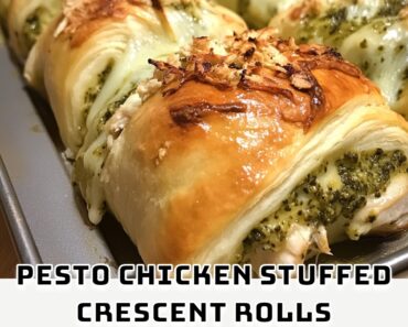 Pesto Chicken Stuffed Crescent Rolls