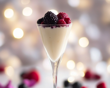 Champagne and Berry Panna Cotta Valentine’s Day