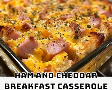 Ham and Cheddar Breakfast Casserole