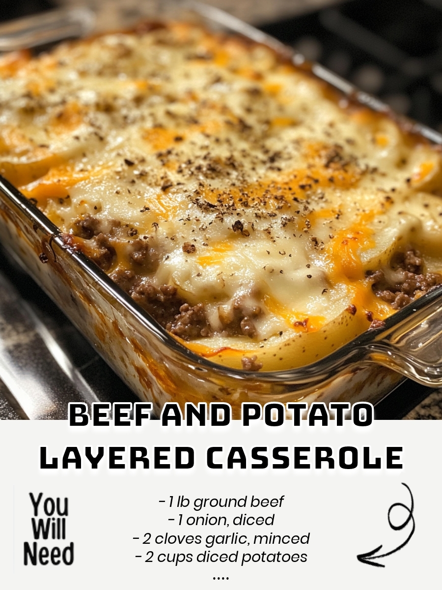 Beef and Potato Layered Casserole