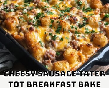 Cheesy Sausage Tater Tot Breakfast Bake