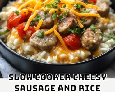 Slow Cooker Cheesy Sausage and Rice