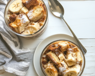 Caramelized Banana Bread Pudding Valentine’s Day