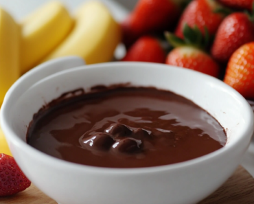 Chocolate Fondue with Fresh Fruits Valentine’s Day