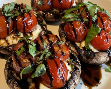 Caprese Stuffed Portobello Mushrooms Dinner Party