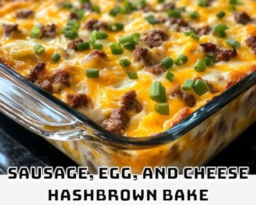 Sausage, Egg, and Cheese Hashbrown Bake