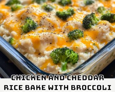 Chicken and Cheddar Rice Bake with Broccoli