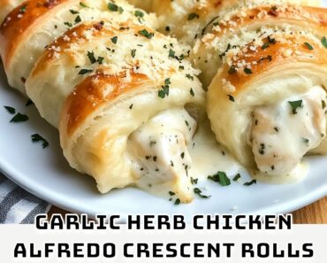 Garlic Herb Chicken Alfredo Crescent Rolls