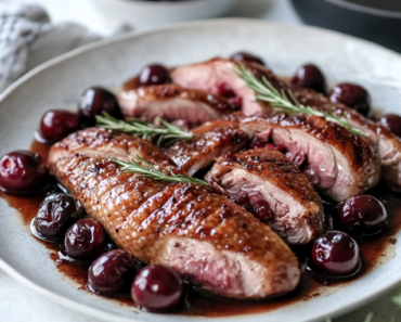 Crispy Duck Breast with Cherry Sauce Dinner Party