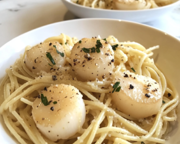 Lemon Garlic Pasta with Scallops Dinner Party