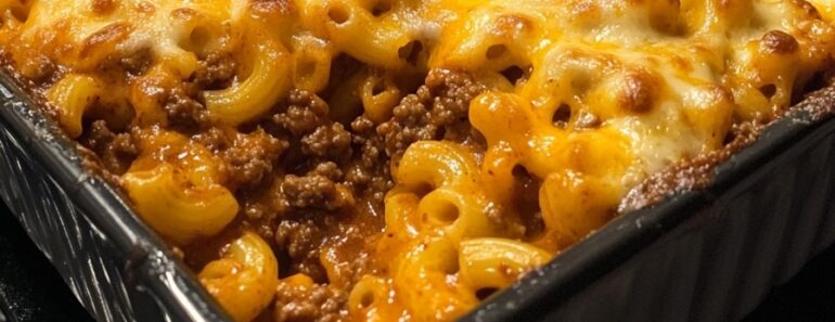 BBQ Sloppy Joe Mac and Cheese Bake