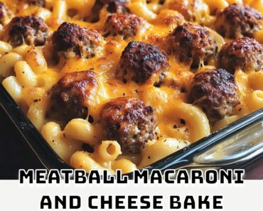 Meatball Macaroni and Cheese Bake