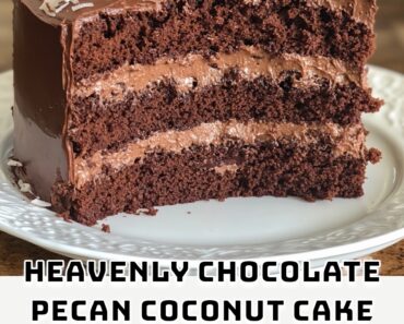 Heavenly Chocolate Pecan Coconut Cake