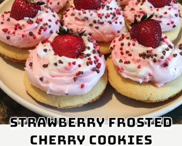 Strawberry Frosted Cherry Cookies