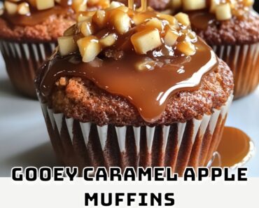 Gooey Caramel Apple Muffins