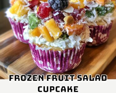 Frozen Fruit Salad Cupcake