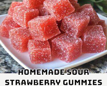 Homemade Sour Strawberry Gummies