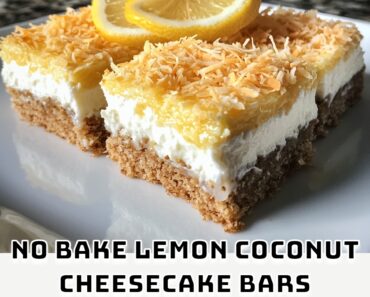 No Bake Lemon Coconut Cheesecake Bars