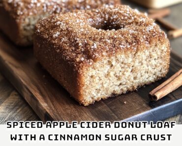 Spiced Apple Cider Donut Loaf with a Cinnamon Sugar Crust