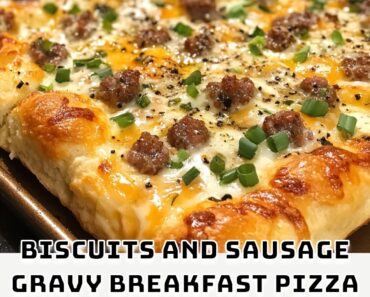 Biscuits and Sausage Gravy Breakfast Pizza