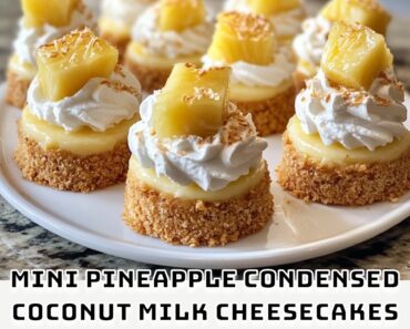 Mini Pineapple Condensed Coconut Milk Cheesecakes