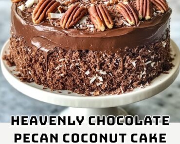 Heavenly Chocolate Pecan Coconut Cake