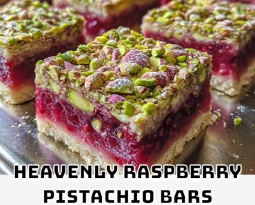 Heavenly Raspberry Pistachio Bars