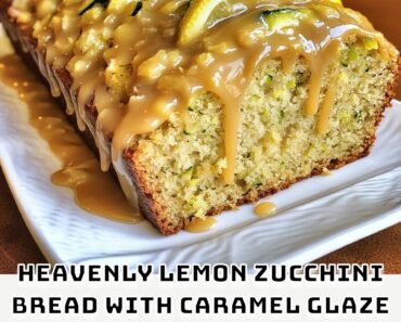 Heavenly Lemon Zucchini Bread with Caramel Glaze