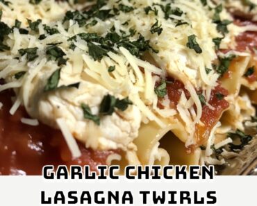 Garlic Chicken Lasagna Twirls