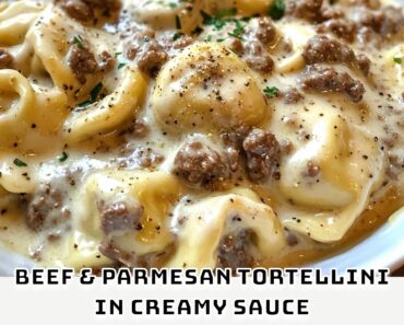 Beef & Parmesan Tortellini in Creamy Sauce