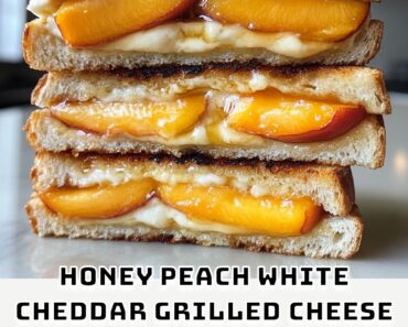 Honey Peach White Cheddar Grilled Cheese