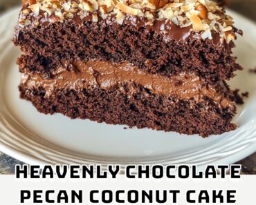 Heavenly Chocolate Pecan Coconut Cake