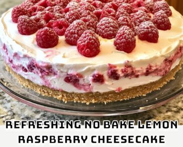 Refreshing No Bake Lemon Raspberry Cheesecake