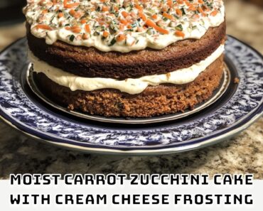 Moist Carrot Zucchini Cake with Cream Cheese Frosting