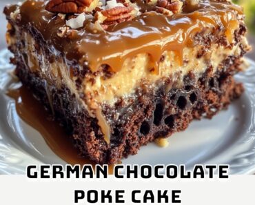 German Chocolate Poke Cake