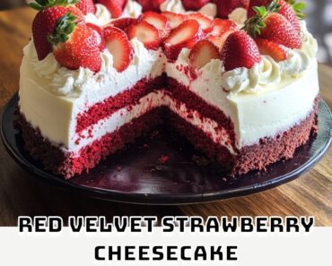 Red Velvet Strawberry Cheesecake