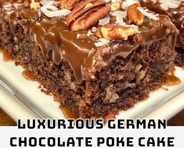 Luxurious German Chocolate Poke Cake