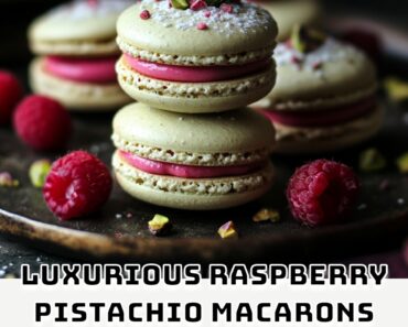 Luxurious Raspberry Pistachio Macarons